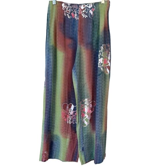 Multicolor Wide Leg Pants - Picture 1 of 16